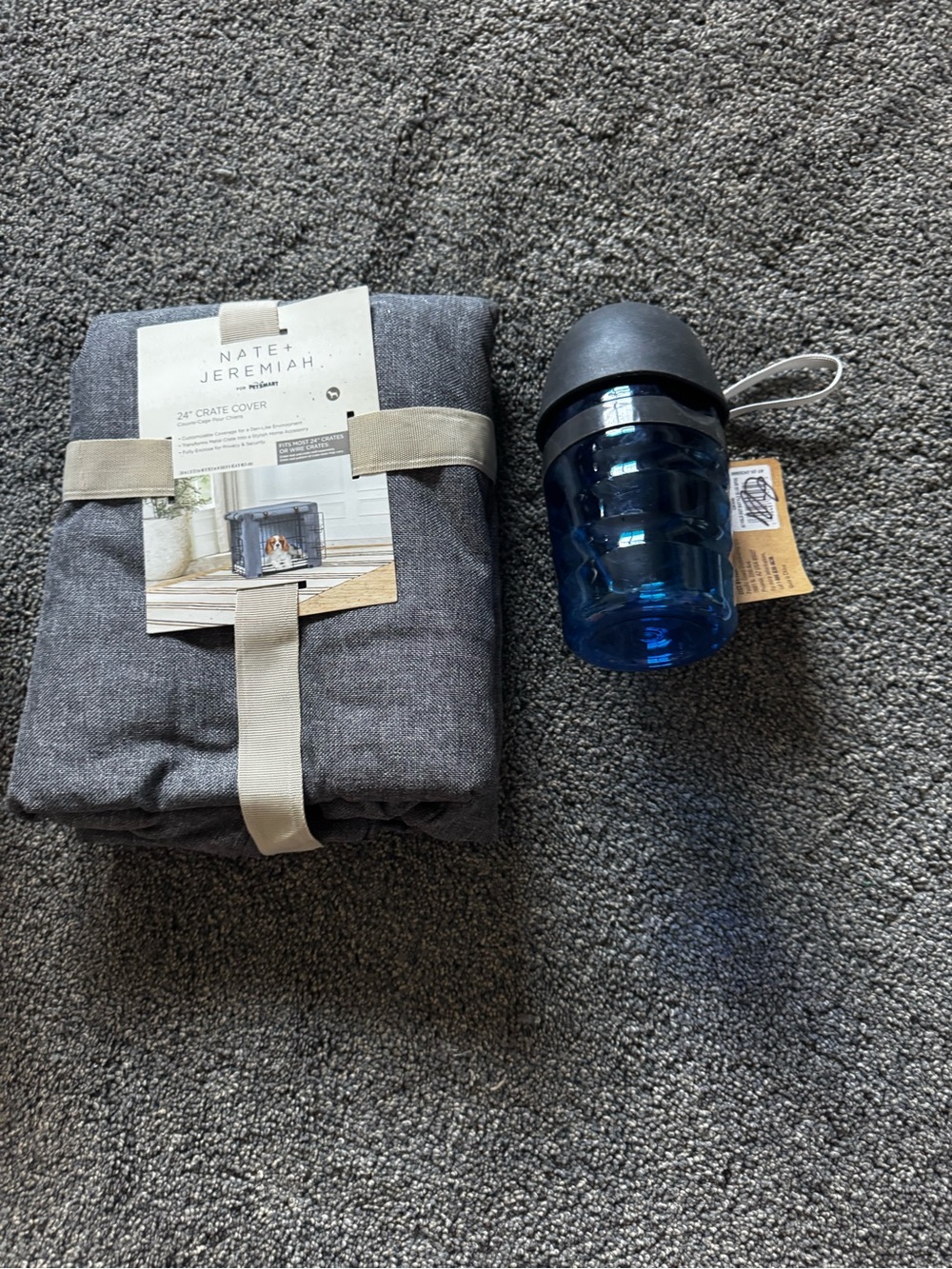 Nate + Jeremiah Charcoal Gray Dog Crate Cover